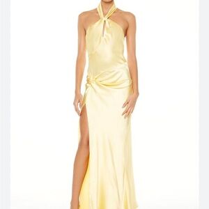 Yellow formal maxi dress